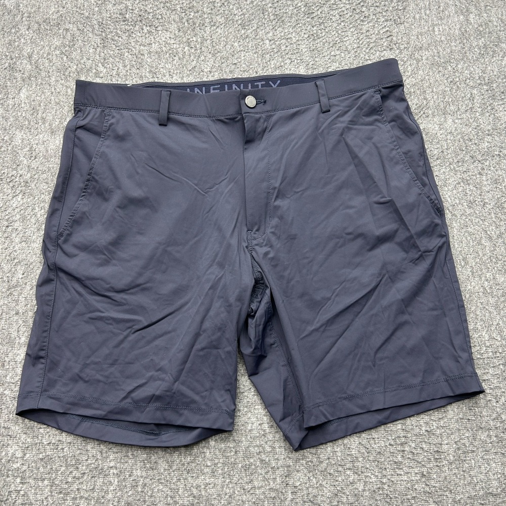 Infinity Linear Flex Performance Shorts Men's 40 Dark Blue Stretch Golf Preppy